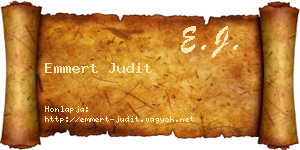 Emmert Judit névjegykártya